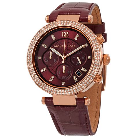 women red michael kors watch|mk6986.